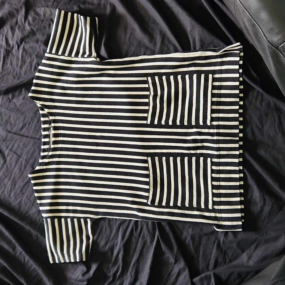 Madewell Black & White Boxy Top.  Size XS.